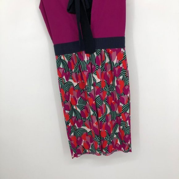 Tory Burch Tulip Augustina Pink Red Sleeveless Tie Back Dress - Picture 6 of 16